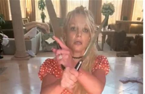 Her knives are out. Britney Spears posted a typical video of herself dancing — but this time she added dangerous accessories to the mix. With sharp …